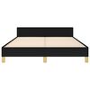 vidaXL Bedframe zonder matras stof zwart 140x200 cm