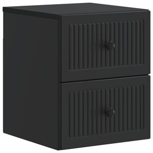 vidaXL Wandbeugel Bedkast Zwart 33 x 34,5 x 40 cm Bewerkt hout