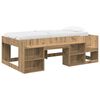 vidaXL Jeugd bedframe met opbergruimte Artisanaal eiken 98.5 x 200 cm