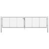 vidaXL Tuinpoort gegalvaniseerd staal 400x75 cm zilver