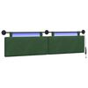 vidaXL Hangend hoofdbord Jungle Groen Katoen Stof