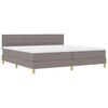 vidaXL LED Box Spring Bed met hoofdeinde Taupe 200 x 200 cm Stof