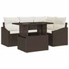 vidaXL Tuin Sofa Set 5 st Bruin en Cr&egrave;me