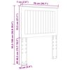 vidaXL Hoofdbord met hoofdeinde Gerookt eiken 75 cm Bewerkt hout