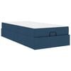 vidaXL Bedframe met matras Blauw 80 x 200 cm Stof