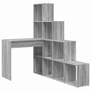 vidaXL Hoekbureau Grijs Sonoma 101,5 x 149,5 x 149,5 cm Bewerkt hout