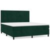 vidaXL Boxspring met matras fluweel donkergroen 180x200 cm