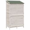 vidaXL Tuinschuur met dak Wit 106 x 56 x 176,5 cm Massief Vurenhout