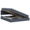 vidaXL LED Opslagbed met Matras Donkergrijs 160 x 200 cm Fluweel