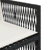 vidaXL Tuinstoelen 4 st met kussens poly rattan zwart
