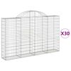 vidaXL Schanskorven 30 st gewelfd 200x30x120/140 cm ijzer