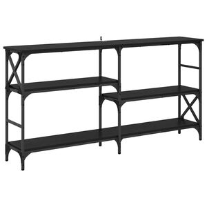 vidaXL Wandtafel Zwart Eiken 150 x 29 x 76,5 cm Bewerkt hout