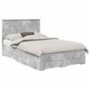 vidaXL Bedframe met hoofdeinde Beton Grijs 120 x 190 cm Bewerkt hout