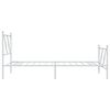 vidaXL Bedframe met hoofd- en voeteneinde metaal wit 90x200 cm