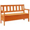 vidaXL Tuinbank met opslag Bruin 119 x 44 x 76 cm Massief grenenhout