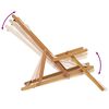 vidaXL Strandstoel inklapbaar massief eucalyptushout en stof beige