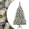 vidaXL Kunstkerstboom met 300 LED Groen en Wit 180 cm PVC en Metaal