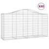 vidaXL Schanskorven 40 st gewelfd 200x50x100/120 cm ijzer