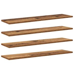 vidaXL Boekenplank Bord 4 pcs Bruin 80 x 20 x 1,5 cm Bewerkt hout