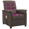 vidaXL Massagestoel elektrisch stof taupe