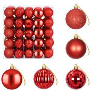 vidaXL Kerstballen set 75 st Rood 6 cm Polystyreen