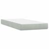 vidaXL Boxspring met matras fluweel lichtgrijs 90x220 cm