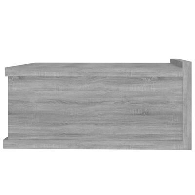 vidaXL Nachtkastje zwevend 40x30x15 cm bewerkt hout grijs sonoma eiken
