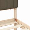 vidaXL Bedframe met Gevoerd Hoofdgedeelte Taupe 140 x 190 cm