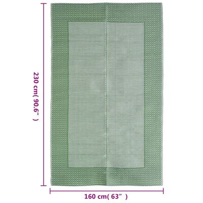 vidaXL Buitenkleed 160x230 cm polypropeen groen