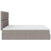 vidaXL Ottoman bed met matrassen 200x200cm stof taupe