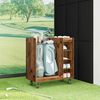vidaXL Golfkast met wiel Effen Oudhout 90 x 45 x 98 cm