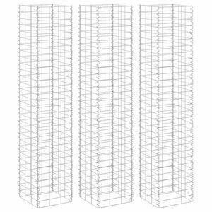 vidaXL Schanskorf plantenbakken 3 st verhoogd 30x30x150 cm ijzer