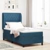 vidaXL Boxspringbed met matras Donkerblauw 190 x 90 cm Polyester