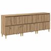 vidaXL Dressoirs 3 pcs Artisan Eiken 60 x 35 x 70 cm Bewerkt hout