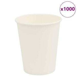 vidaXL Papieren koffiekopjes 1000 st 8oz 200 ml wit