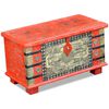 vidaXL Opbergkist 80x40x45 cm mangohout rood