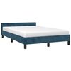 vidaXL Bedframe zonder matras 120x200 cm fluweel donkerblauw
