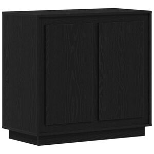 vidaXL Dressoir Zwart Eiken 80 x 40 x 75 cm Bewerkt hout