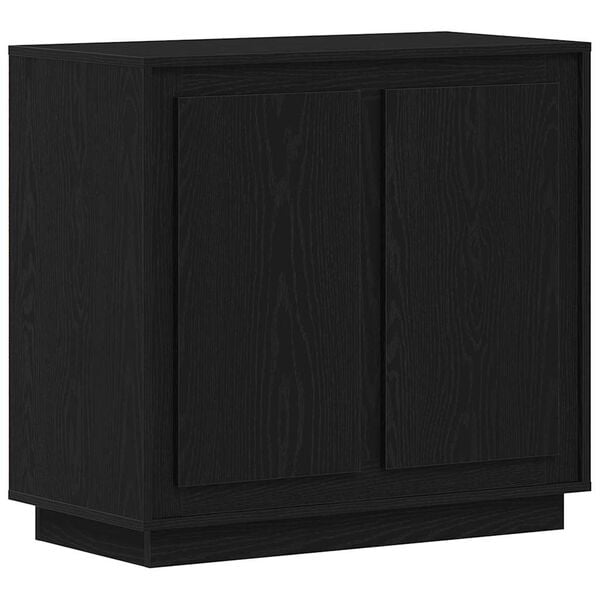 vidaXL Dressoir Zwart Eiken 80 x 40 x 75 cm Bewerkt hout