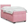 vidaXL Boxspring met matras fluweel roze 80x200 cm
