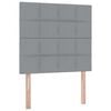 vidaXL Opslag bed met matras Lichtgrijs 90 x 190 cm Polyester