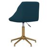 vidaXL Eetkamerstoelen draaibaar 2 st fluweel blauw