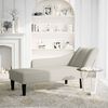 vidaXL Chaise longue met rechterarmleuning fluweel cr&egrave;mekleurig