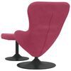 vidaXL Egg Chair met Voetsteun Wijnrood Fluweel