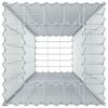 vidaXL Gabion Verhoogd Bed Zilver 50 x 50 x 150 cm