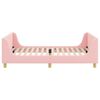 vidaXL Bedframe voor kinderen met hoofdbord Roze 90 x 190 cm