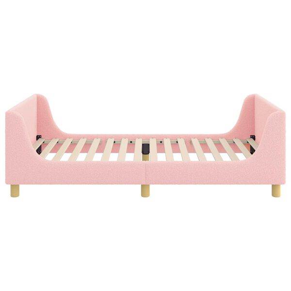 vidaXL Bedframe voor kinderen met hoofdbord Roze 90 x 190 cm