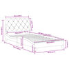 vidaXL Bedframe met LED zonder matras fluweel donkergrijs 100x203 cm