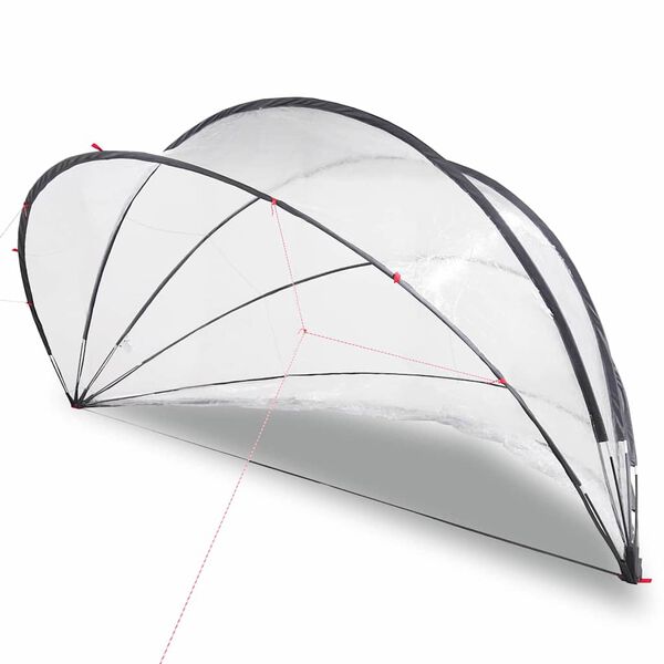 vidaXL Pooldome Doorzichtig 472 x 460 x 229 cm PVC