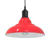 vidaXL Hanglamp in hoogte verstelbaar E27 &Oslash;31 cm metaal glanzend rood